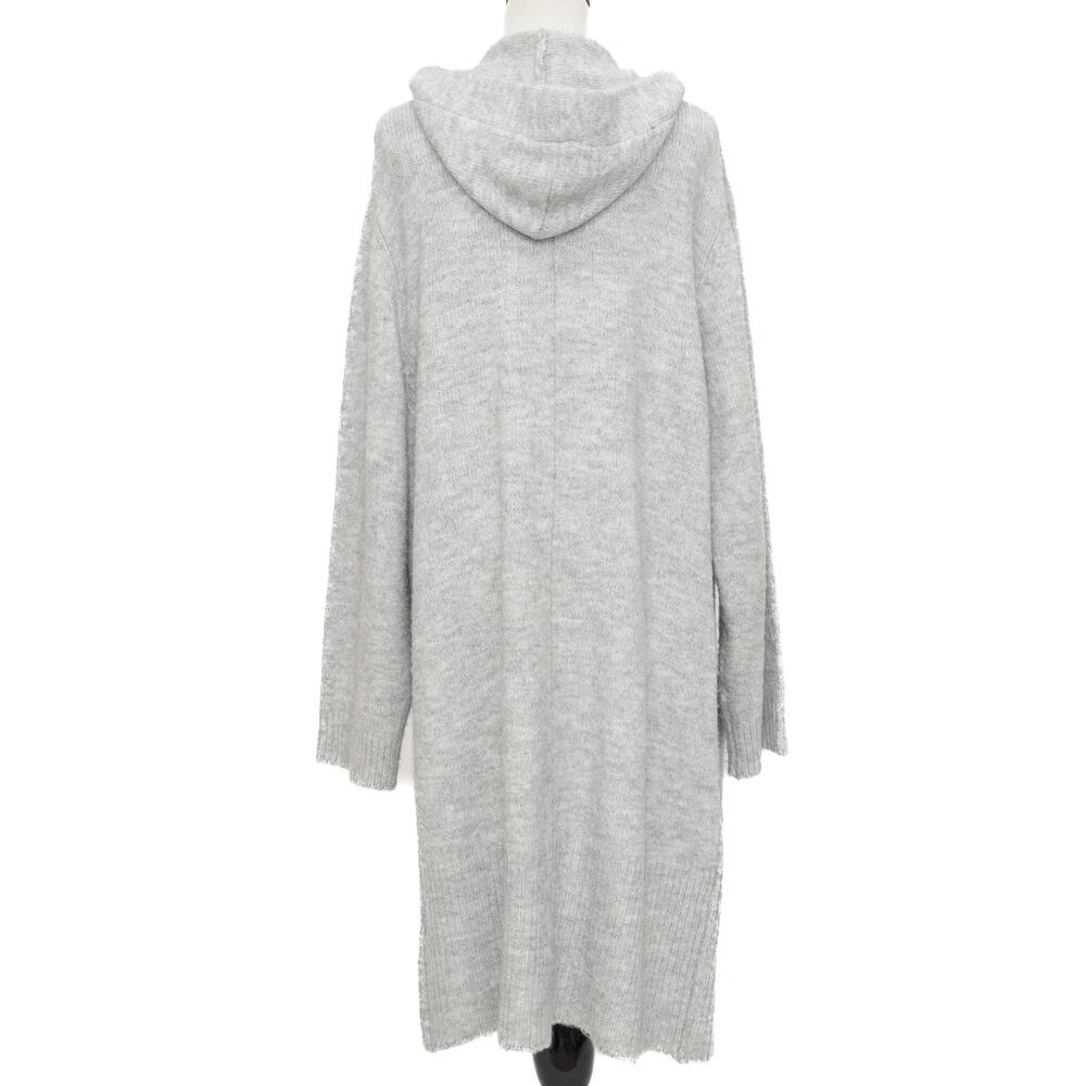 Vigoss Gray Long Hooded Cardigan Size 2X - Picture 3 of 12